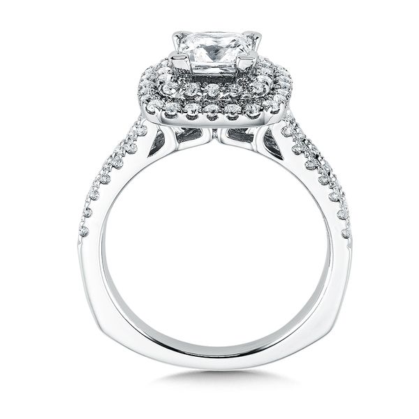 Princess-Cut Double Halo Engagement Ring Image 2 Mesa Jewelers Grand Junction, CO