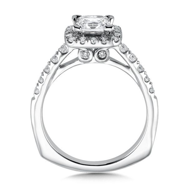 Princess Shape Halo Engagement Ring Image 3 Midtown Diamonds Reno, NV