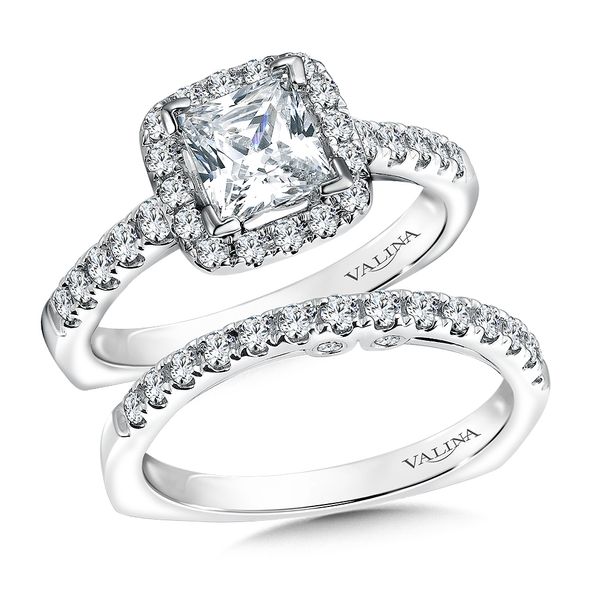 Princess Shape Halo Engagement Ring Image 4 Mesa Jewelers Grand Junction, CO