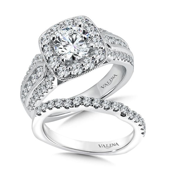 Cushion Shape Halo Engagement Ring Image 4 Midtown Diamonds Reno, NV