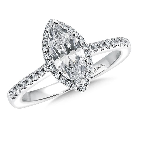 Marquise Shape Halo Engagement Ring Glatz Jewelry Aliquippa, PA