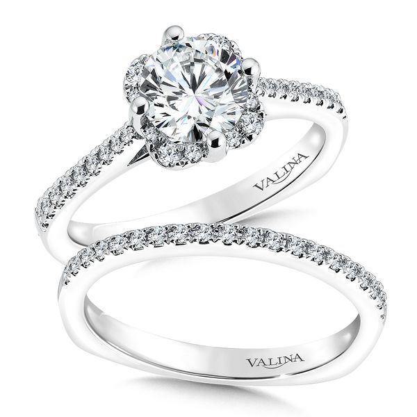 Floral Shape Halo Engagement Ring Image 4 Jayson Jewelers Cape Girardeau, MO