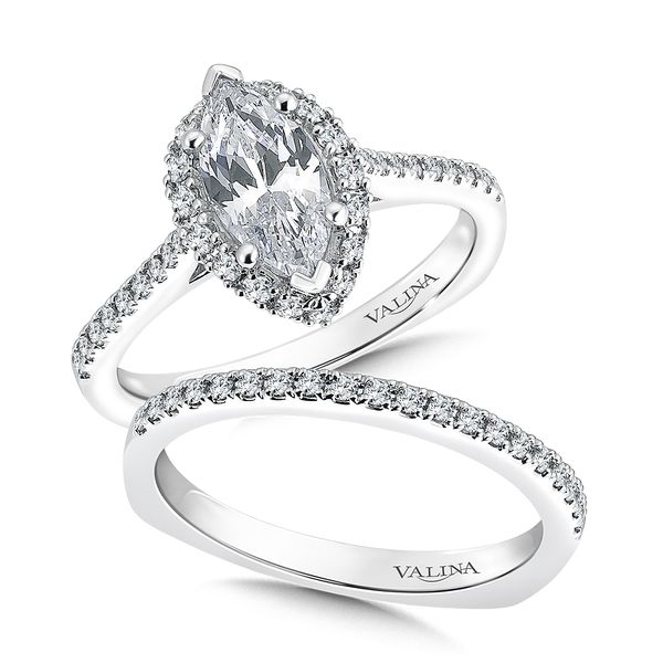 Marquise Shape Halo Engagement Ring Image 4 Gold Mine Jewelers Jackson, CA