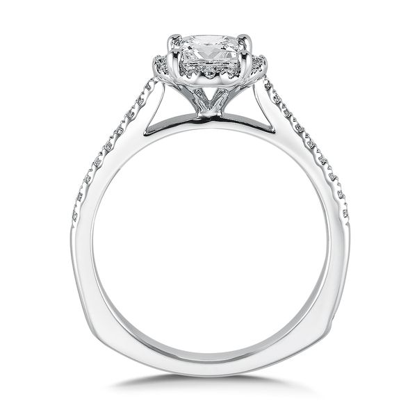 Floral Shape Halo Diamond Engagement Ring Image 2 The Jewelry Source El Segundo, CA