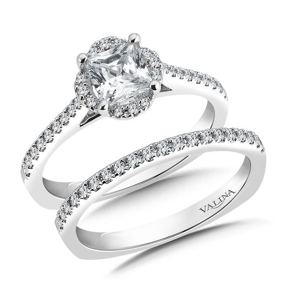 Floral Shape Halo Diamond Engagement Ring Image 4 Midtown Diamonds Reno, NV