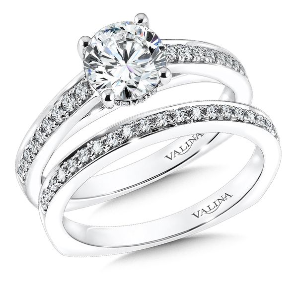 Straight Channel-Set Diamond Engagement Ring Image 4 George & Company Diamond Jewelers Dickson City, PA