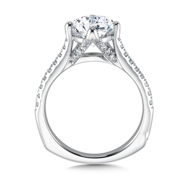 Straight Diamond Engagement Ring Image 2 The Jewelry Source El Segundo, CA