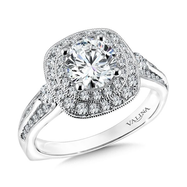 Cushion Shape Double Halo Diamond Engagement Ring Jayson Jewelers Cape Girardeau, MO