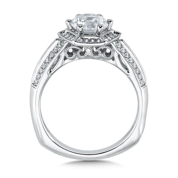 Geometric Shape Halo Diamond Engagement Ring Image 2 The Jewelry Source El Segundo, CA