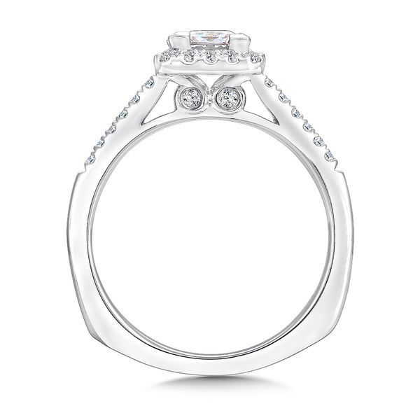 Halo Style Princess-Cut Engagement Ring Image 3 Glatz Jewelry Aliquippa, PA