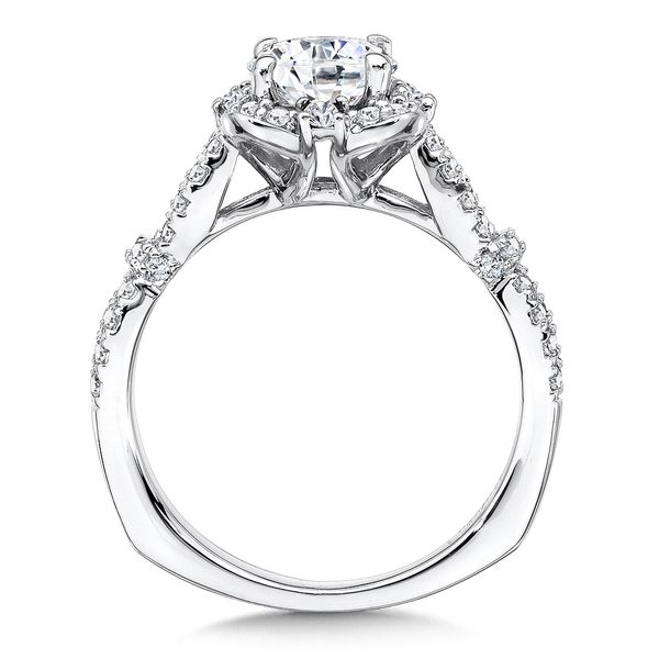 Floral Shape Halo Diamond Engagement Ring Image 2 George & Company Diamond Jewelers Dickson City, PA