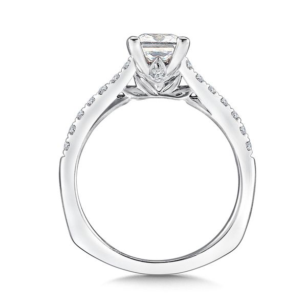 Princess-Cut Straight Diamond Engagement Ring Image 2 Biondi Diamond Jewelers Aurora, CO