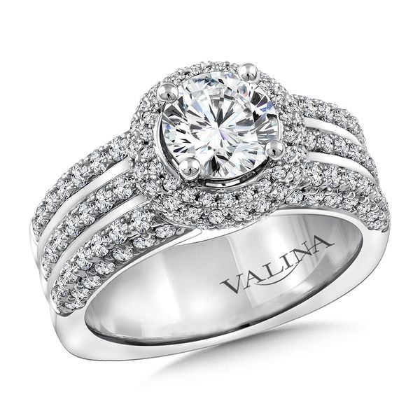 Diamond Halo Engagement Ring Conti Jewelers Endwell, NY