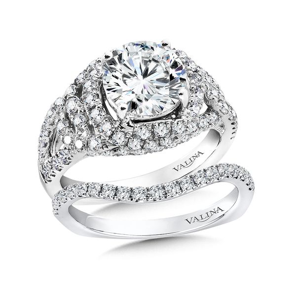 Diamond Split Shank Engagement Ring Image 4 The Jewelry Source El Segundo, CA