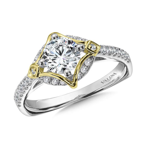 Diamond Engagement Ring in 14K White and Yellow Gold Glatz Jewelry Aliquippa, PA