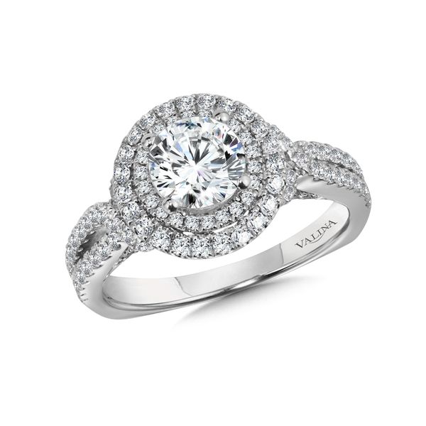 Double Halo Engagement Ring Conti Jewelers Endwell, NY
