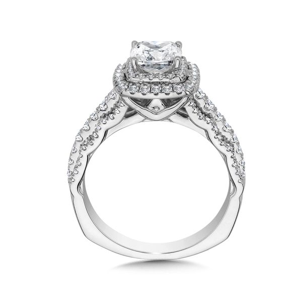 Cushion Halo Engagement Ring Image 2 Mesa Jewelers Grand Junction, CO