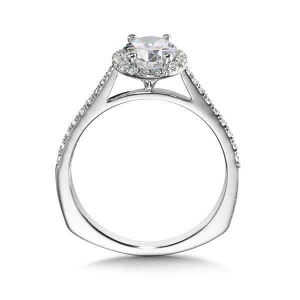Diamond Halo Engagement Ring Image 3 George & Company Diamond Jewelers Dickson City, PA