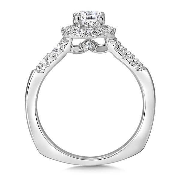 Round Halo Diamond Engagement Ring Image 3 Biondi Diamond Jewelers Aurora, CO
