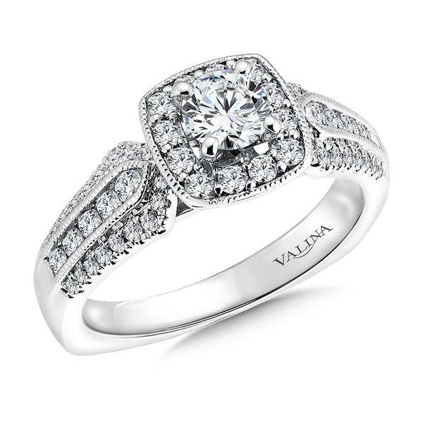 Cushion Shape Halo Diamond Engagement Ring The Jewelry Source El Segundo, CA