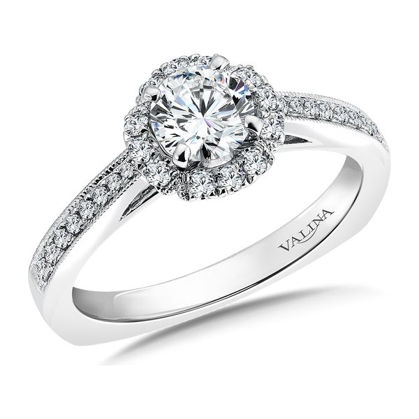 Floral Shape Halo Diamond Engagement Ring George & Company Diamond Jewelers Dickson City, PA