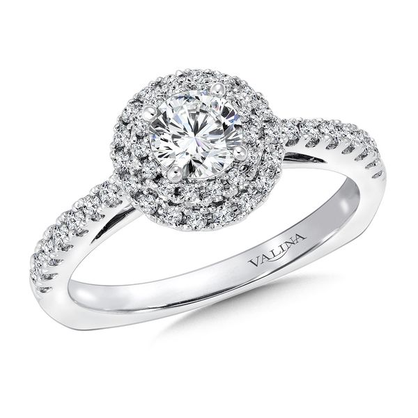 Round Double Halo Diamond Engagement Ring Glatz Jewelry Aliquippa, PA