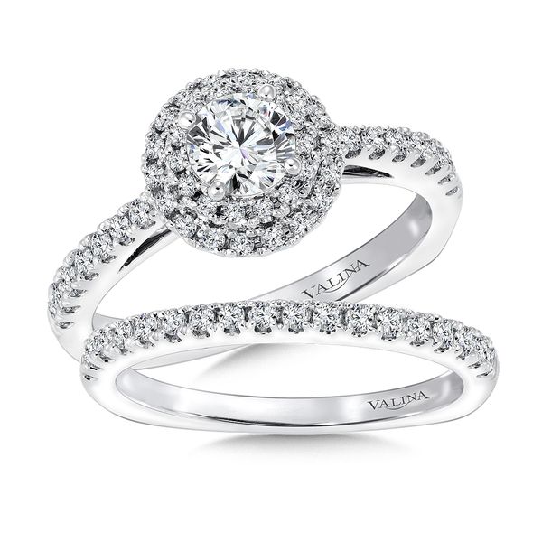 Round Double Halo Diamond Engagement Ring Image 4 Mesa Jewelers Grand Junction, CO