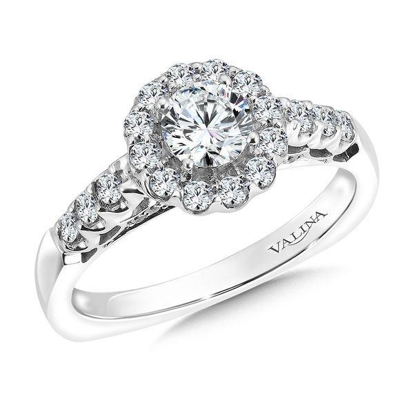Round Halo Diamond Engagement Ring Biondi Diamond Jewelers Aurora, CO