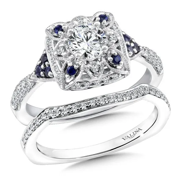 Vintage diamond and hot sale sapphire engagement rings