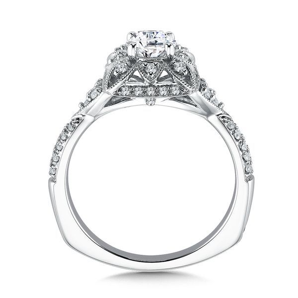 Floral Shape Halo Diamond Engagement Ring Image 3 The Jewelry Source El Segundo, CA