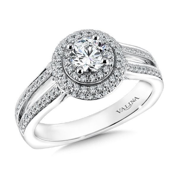Round Double Halo Diamond Engagement Ring The Jewelry Source El Segundo, CA