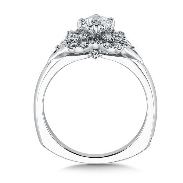 Floral Shape Halo Diamond Engagement Ring Image 3 George & Company Diamond Jewelers Dickson City, PA