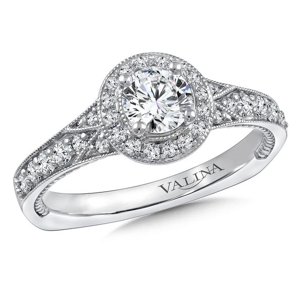 Diamond Halo Engagement Ring Mesa Jewelers Grand Junction, CO