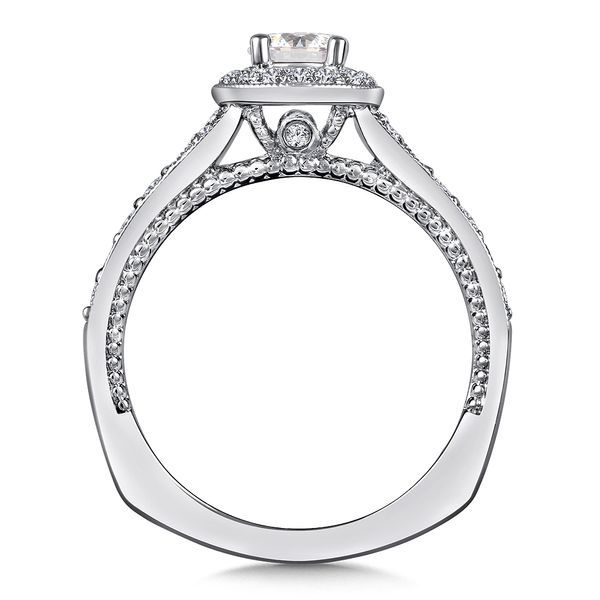 Diamond Halo Engagement Ring Image 3 George & Company Diamond Jewelers Dickson City, PA