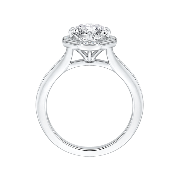 Round Diamond Cathedral Style Engagement Ring in 14K White Gold (Semi-Mount) Image 4 Vandenbergs Fine Jewellery Winnipeg, MB
