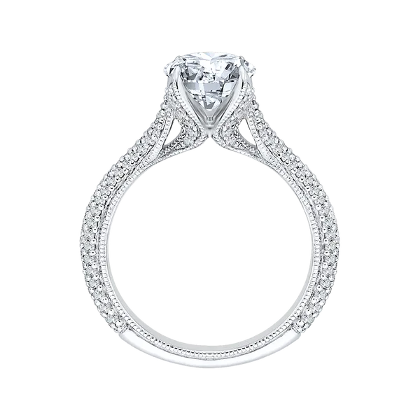 Cathedral style engagement discount ring
