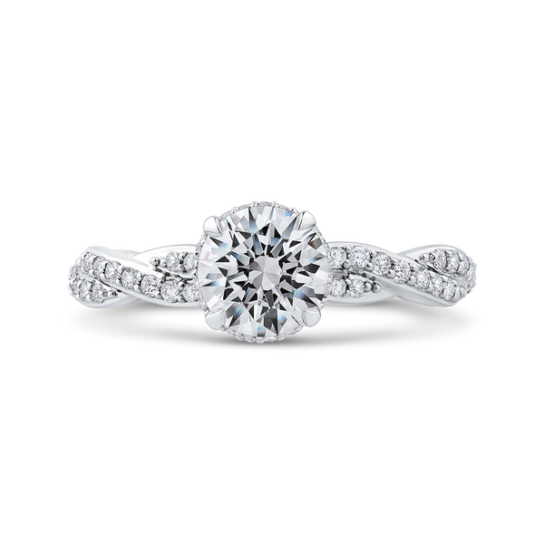 Beautiful 1.75 Carat Round Cut Diamond Moissanite Floral Engagement Ring,  Antique Wedding Ring, One Matching Band in 925 Sterling Silver With 18k  White Gold Plating, Gift For Her In Festival Time - Walmart.com