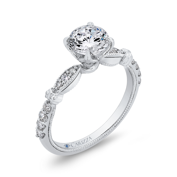 Round Diamond Engagement Ring in 14K White Gold (Semi-Mount) Image 2 Vandenbergs Fine Jewellery Winnipeg, MB