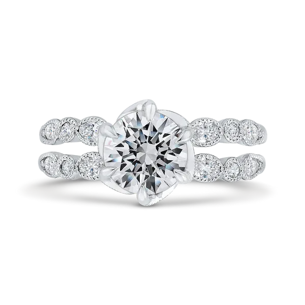 Bezel set round diamond 2025 engagement ring