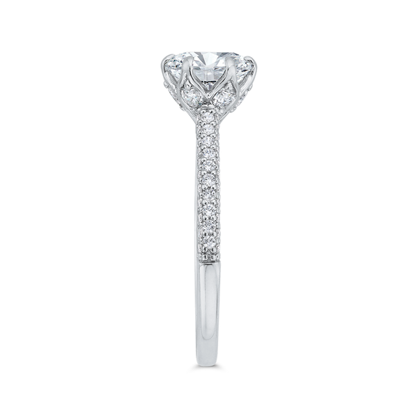 Diamond Solitaire Plus Engagement Ring in 14K White Gold (Semi-Mount) Image 3 Vandenbergs Fine Jewellery Winnipeg, MB