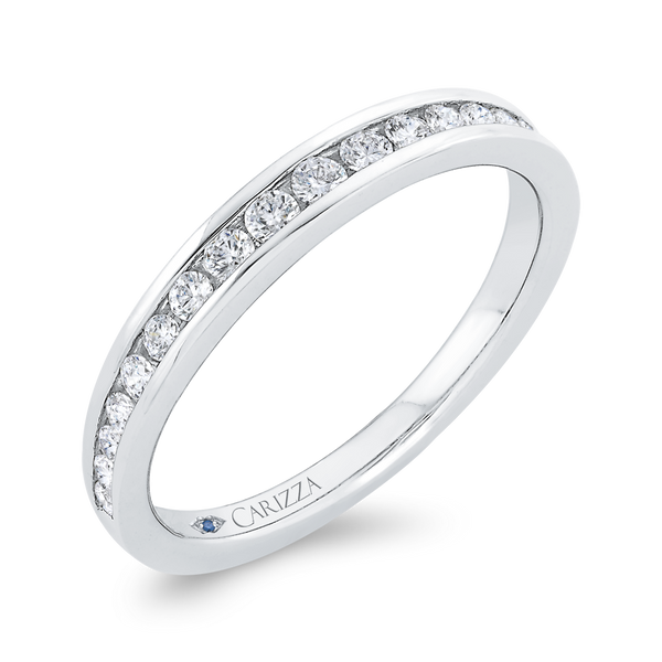 Channel Set Diamond Wedding Band in 14K White Gold Image 2 The Stone Jewelers Boone, NC