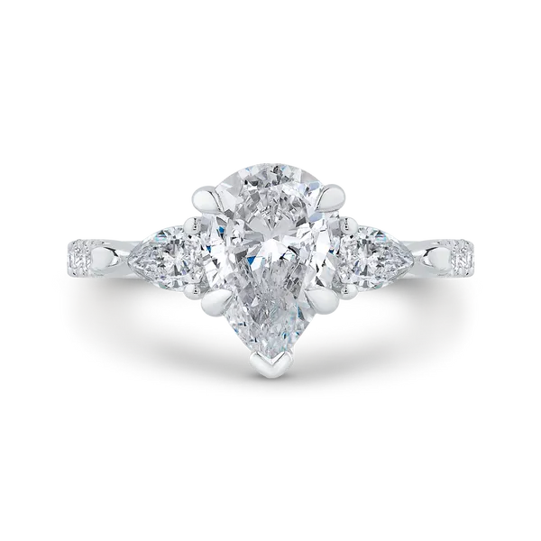 Pear shaped semi mount 2025 ring