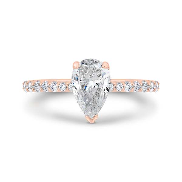 Cushion Cut Diamond Solitaire Plus Engagement Ring in 14K Rose Gold (Semi-Mount) James Gattas Jewelers Memphis, TN