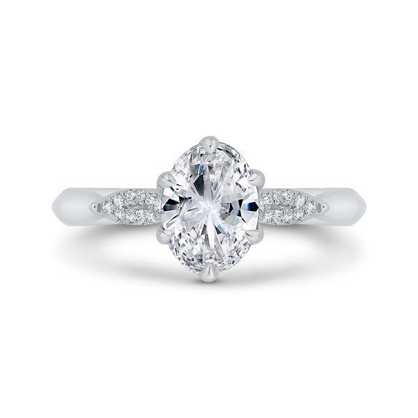 Oval Cut Diamond Engagement Ring in 14K White Gold (Semi-Mount) James Gattas Jewelers Memphis, TN