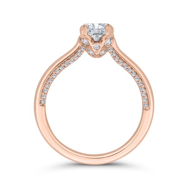 Princess Cut Diamond Engagement Ring in 14K Rose Gold (Semi-Mount) Image 4 Vandenbergs Fine Jewellery Winnipeg, MB
