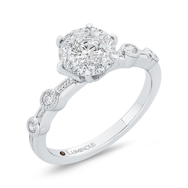 Round Diamond Engagement Ring in 14K White Gold Image 2 McChristy Jewelers Columbus, NE