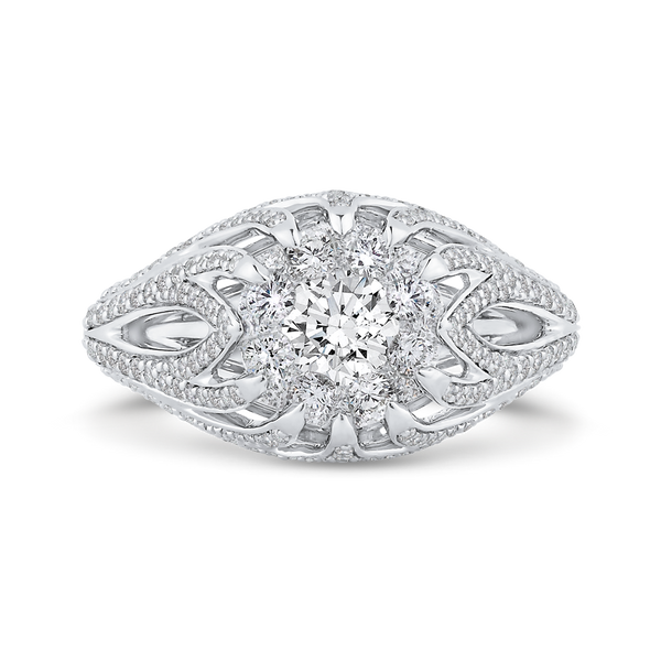 Split Shank Diamond Engagement Ring in 14K White Gold McChristy Jewelers Columbus, NE