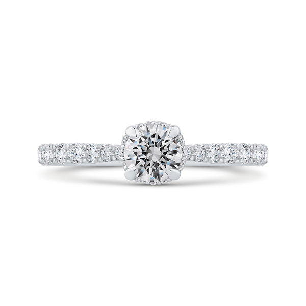 Diamond Solitaire Plus Engagement Ring in 14K White Gold Vandenbergs Fine Jewellery Winnipeg, MB
