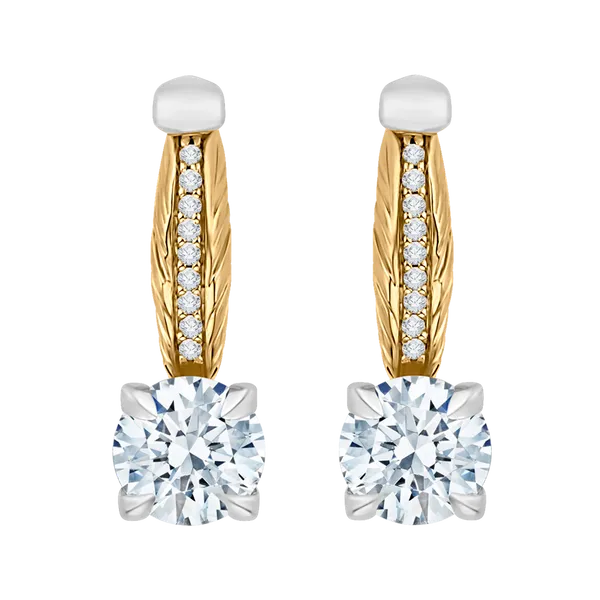 Semi diamond earrings deals