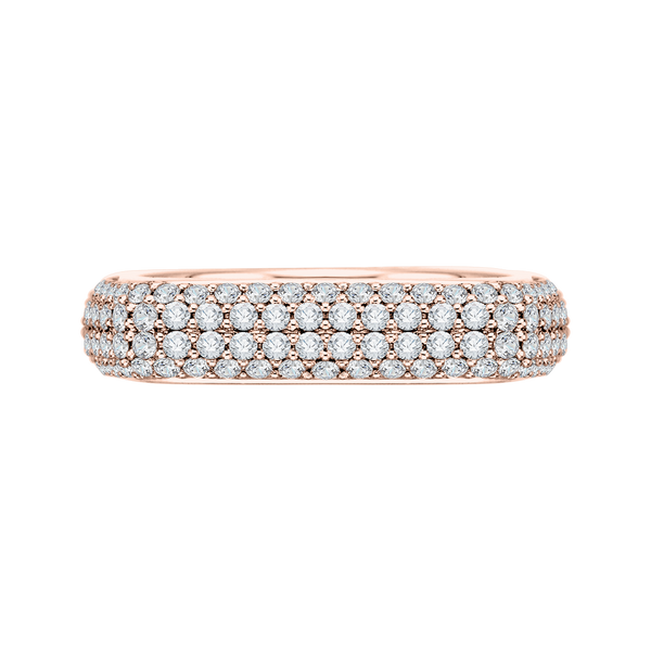 Round Diamond Fashion Band in 18K Rose Gold  Mueller Jewelers Chisago City, MN
